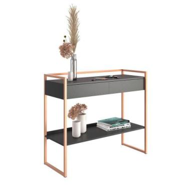 Imagem de Aparador Bancada Buffet Industrial - CasaH, Preto/Cobre