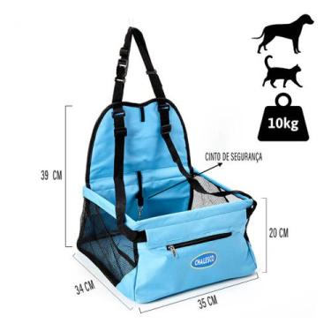 Imagem de Cadeirinha de Segurança Pet Para Carro Com Cinto Car Seat - Chalesco, 