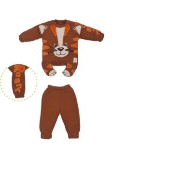 Imagem de Conjunto Bebê Menino Marrom Longo Inverno João Guilherme - Upi Ulli, P