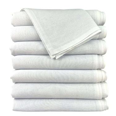 Imagem de Pano De Prato Branco Sem Estampa 100% Algodão Kit C/30 Un - DRK