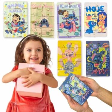 Imagem de Jogo Quebra Cabeça Kit 6 Modelos Pequeno Prático Madeira MDF Brinquedo Infantil Aprendizado Puzzle 10 peças