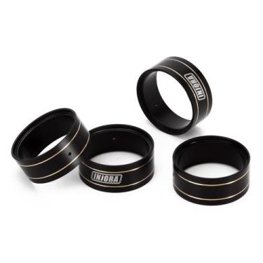 Imagem de Anel Beadlock INJORA Preto para AX24 1/24 RC - Revestimento em Latão