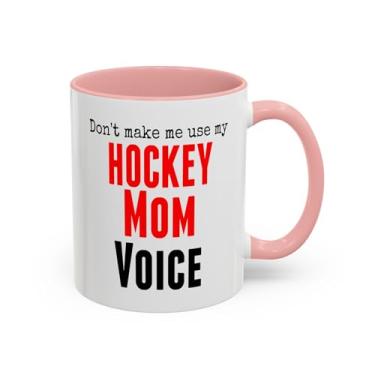 Imagem de Caneca engraçada para mãe de hóquei, presente para mães esportivas, xícara de café exclusiva, presente de fã de hóquei, presente de dia das mães