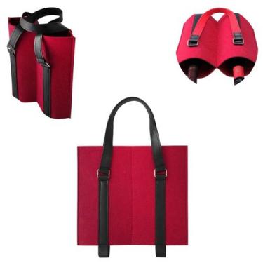 Imagem de Bolsa Para 2 Vinhos Sacola Transporte Em Poliéster Até 1.5L - Moment