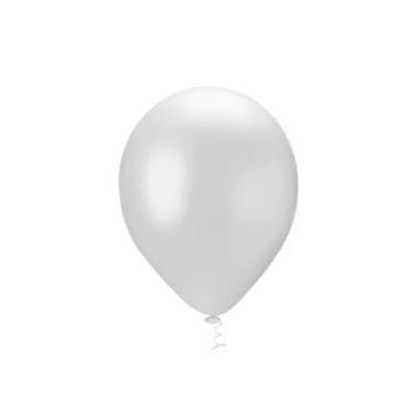 Imagem de BALAO PEROLA REDONDO - PIC PIC N05 - BRANCO - Pacote com 50 unidades.