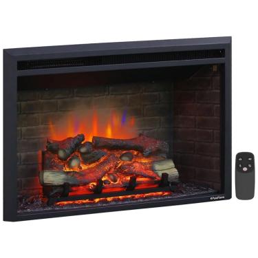 Imagem de Lareira Elétrica PuraFlame EF302A de Embutir A56x89L com Controle Remoto, 110V, 1500W, Preta