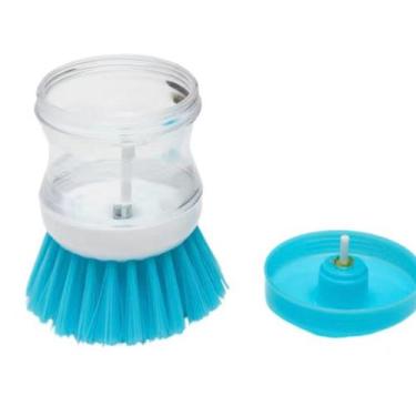 Imagem de Kit 3 Escovas Com Porta Detergente De Lava Louças Coloridas - Pra vc ,