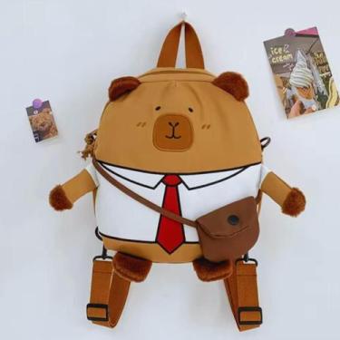 Imagem de Mochila Bolsa Infantil Capivara Passeio Escolar Reforçado - JM Crianca