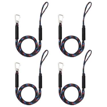 Imagem de Linhas de doca elástica para barco, corda de amarração com clipe de aço inoxidável, cordas de barco para ancoragem, acessórios de barco, terno para PWC, caiaque, jet ski, Seadoo, WaveRunner, pontão