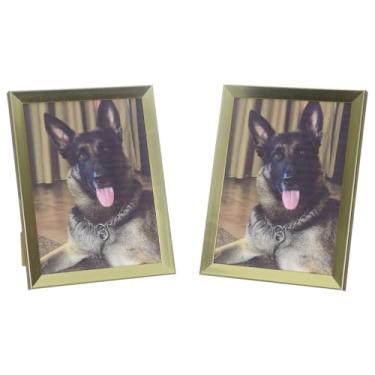 Imagem de Kit 2 Porta Retrato 15x20 Decorativo Moldura Foto Mesa / 099 (Dourado)