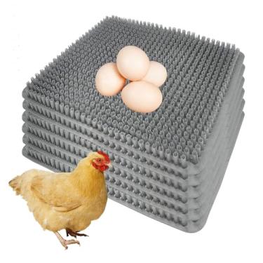 Imagem de Hamiledyi 6 peças de almofadas de ninho de galinha, tapetes de ninho de galinha laváveis, forros de plástico, tapetes reutilizáveis para postura de ovos para galinheiro, caixas de ninho de aves,