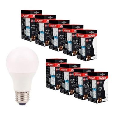 Imagem de Kit 10 Lâmpadas Led 12w Bulbo Soquete E27 Bivolt Branca Fria - Avant