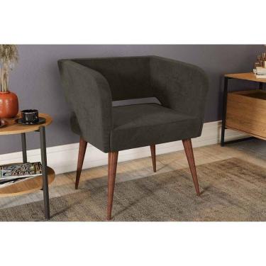 Imagem de Poltrona Casal Antara Carvalho-suede Grafite - Kappesberg