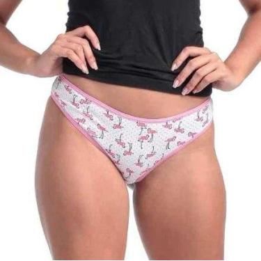 Imagem de Kit 3 Calcinha Biquini Feminina Flor da Paixão Algodão N02, GG