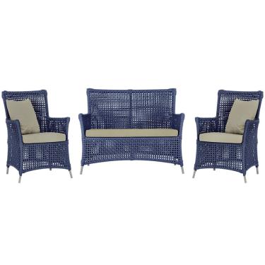 Imagem de  Jogo Sofá e 2 Poltronas de Área Igapó Alumínio