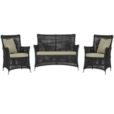 Imagem de  Jogo Sofá e 2 Poltronas de Área Igapó Alumínio