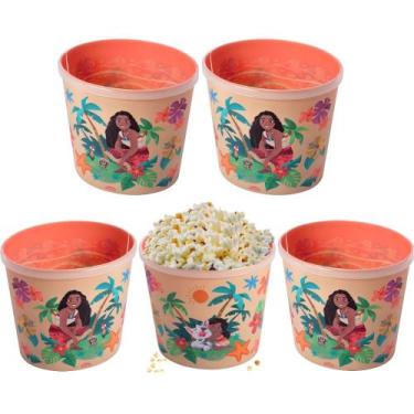 Imagem de 5 Potes Pipoca Princesa Moana para Festa Infantil Lembrancinha p/ Saco