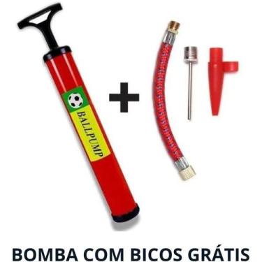 Imagem de Bomba De Ar Manual Com Bico Mangueira Encher Bola Basquete Futebol Vol