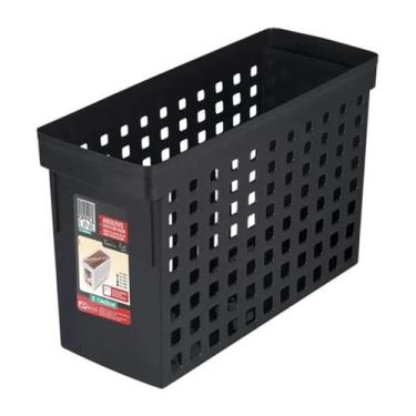 Imagem de Arquivo Plástico Preto Estreito Com Furação Ordene