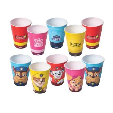 Imagem de Kit 10 copos patrulha canina 270 ml para lembrancinhas de aniversário 