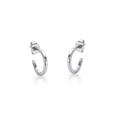 Imagem de Brinco De Argola De Tarraxa Masculino Aço Inox Hipoalérgico