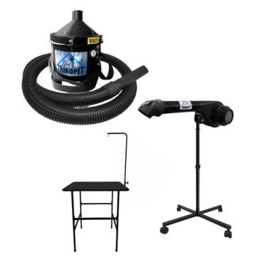Imagem de Kit soprador next e secador hiper turbo e mesa fixa com guia trino pet