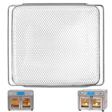 Imagem de GWYXC Cesta de substituição para fritadeira a ar Emeril Lagasse Dual Zone 360 Air Fryer Forno 25 QT Torradeira por convecção, 35,8 cm x 30 cm peças de acessórios de cesta de aço de malha antiaderente