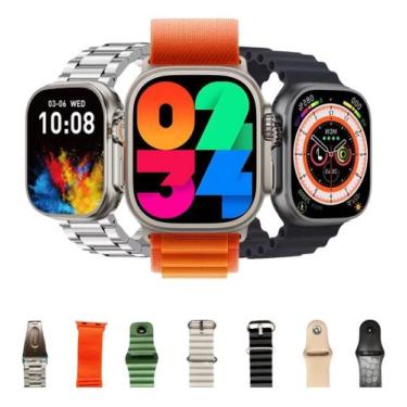 Imagem de Smartwatch K9 Ultra Pro 7 Pulseiras Extras Ultra 9 Metal Silicone 49mm