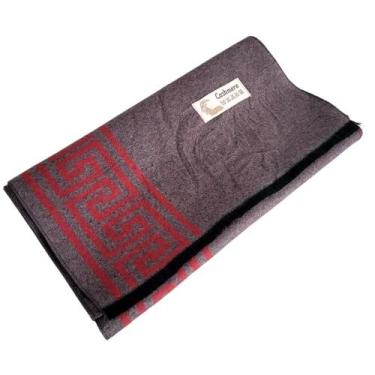 Imagem de Cachecol Masculino Elegante Inverno Lã Macio Estiloso Casual - Cashmer