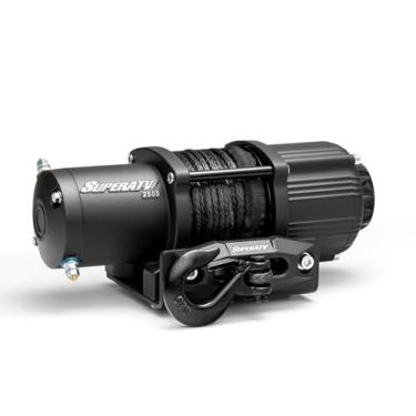 Imagem de Kit de guincho SuperATV Black Ops 1,134 kg para UTV/ATV | Inclui corda sintética de 50 pés | Guincho de 12 volts | Motor de 1 HP | Selos e solenoide à prova d'água | Taxa de engrenagem 166: 1