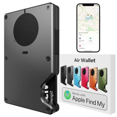 Imagem de HPSH Carteira Air Wallet, rastreador integrado, carteira inteligente com clipe para dinheiro, compatível com FindMy Network (apenas iOS), porta-cartão antifurto, *Presente para homens, Cinza, Carteira