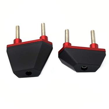 Imagem de Acc-Creativity Motocicleta CNC Alumínio Motor Crash Guard Case Frame Sliders Protector Proteção contra quedas Compatível com Kawasaki Z750 04-14 Z800 13-16 Z1000 07-09 (Vermelho)