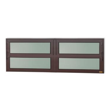 Imagem de Janela De Aluminio Basculante 2 Seções Elite Vidro Boreal 40cm X 120cm Brimak Corten