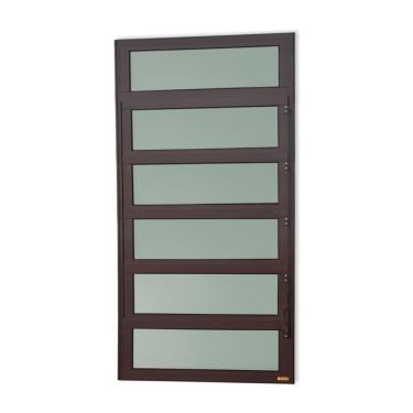 Imagem de Janela De Aluminio Basculante Elite Vidro Boreal 120cm X 120cm Brimak Corten