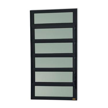 Imagem de Janela De Aluminio Basculante Elite Vidro Boreal 120cm X 120cm Brimak Preto