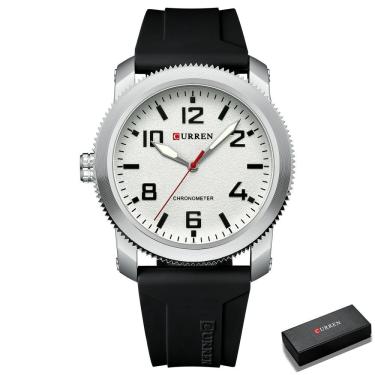 Imagem de Relógio Masculino Curren 8454 À Prova D'Água Branco