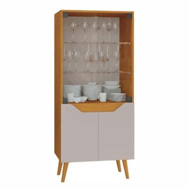 Imagem de Cristaleira Plena 4 Portas Jcm Movelaria Cinamono Off White