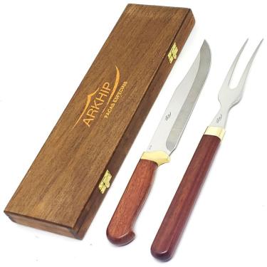 Imagem de Kit Churrasco Arkhip Picanheira Baby Grill 8'' Cabo Madeira Caixa