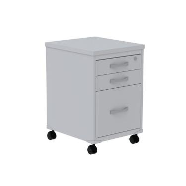 Imagem de Gaveteiro Volante 3 Gavetas Com Chave E Rodizio Cinza