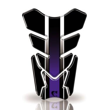 Imagem de Protetor De Tanque Adesivo Listra, Moto Honda, Yamaha E Suzuki Varias Cores Azul E Preto