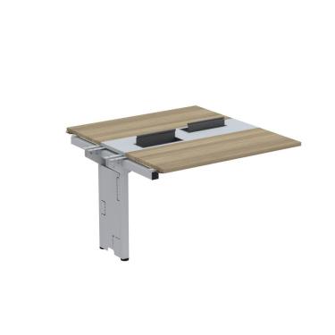 Imagem de Complemento De Mesa Plataforma Para Coworking Para 2 Pessoas 160x140 Noce Naturalle-cinza