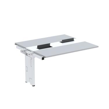 Imagem de Complemento De Mesa Plataforma Para Coworking Para 2 Pessoas 130x120 Cinza-branco