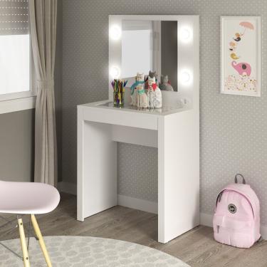 Imagem de Penteadeira Infantil Com Espelho Aurora Espresso Móveis Branco
