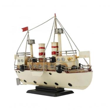 Imagem de Navio Titanic Branco 28x10x33cm Estilo Retrô - Vintage
