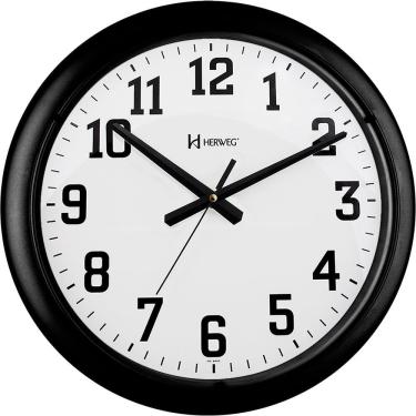 Imagem de Relógio De Parede 40 Cm Quartz Herweg 660129 Preto - Preto