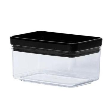 Imagem de Pote Para Mantimentos Hermético Black Retangular Empilhável 580ml Códi