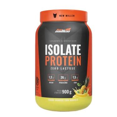 Imagem de New millen whey isolate protein, isolado 900g zero lactose abacaxi com