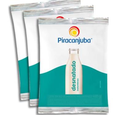 Imagem de Pack 3 unidades Leite em Pó Desnatado Piracanjuba 400g - 3x400g