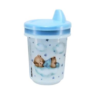 Imagem de Copo Infantil Bico Rígido 330 ML Original Plasútil, Ursinho Azul