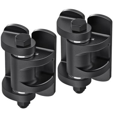 Imagem de Insaga Dobradiças soldáveis de aço carbono de 6 mm para postes quadrados para portão tubular, ideal para portões pesados ou rampas de reboque (9 x 6 cm, 2 unidades)